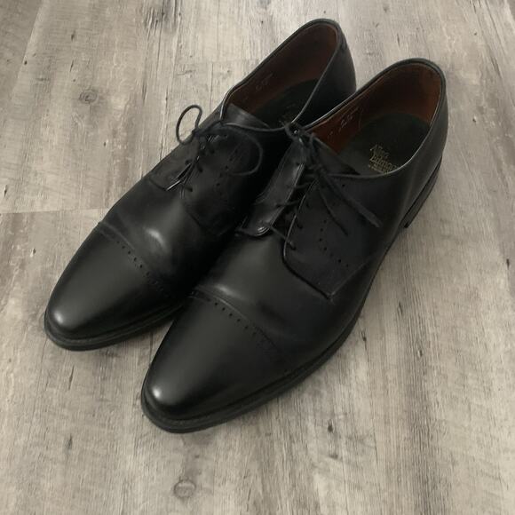 ALLEN EDMONDS Clifton Black Leather Cap Toe Oxfords Mens Size US 14 D Nice! main image 5